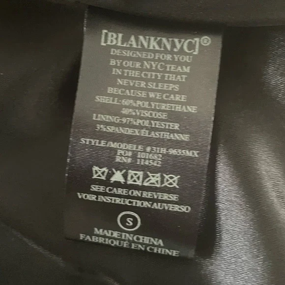 BLANK NYC Champagne Metallic Gold Faux Leather Motorcycle Jacket Women’s Small - Picture 5 of 9